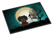 Load image into Gallery viewer, Halloween Scary Dachshund Black Tan Doormat - 24x36 Decorative Floor Mat – Indoor/Outdoor Rug with Artistic Flair BB2322JMAT