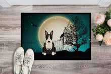 Load image into Gallery viewer, Halloween Scary Bull Terrier Black White Doormat - 24x36 Decorative Floor Mat – Indoor/Outdoor Rug with Artistic Flair BB2323JMAT