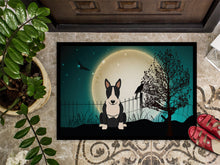 Load image into Gallery viewer, Halloween Scary Bull Terrier Black White Doormat - 24x36 Decorative Floor Mat – Indoor/Outdoor Rug with Artistic Flair BB2323JMAT