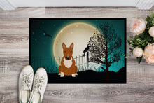 Load image into Gallery viewer, Halloween Scary Bull Terrier Red Doormat - 24x36 Decorative Floor Mat – Indoor/Outdoor Rug with Artistic Flair BB2324JMAT