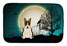 Load image into Gallery viewer, Halloween Scary Bull Terrier Dark Brindle Dish Drying Mat – Absorbent, Artistic Kitchen Essentials BB2326DDM