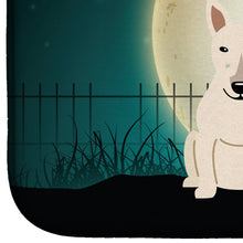 Load image into Gallery viewer, Halloween Scary Bull Terrier White Dish Drying Mat – Absorbent, Artistic Kitchen Essentials BB2328DDM