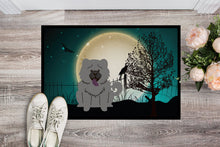 Load image into Gallery viewer, Halloween Scary Chow Chow Blue Doormat - 24x36 Decorative Floor Mat – Indoor/Outdoor Rug with Artistic Flair BB2329JMAT