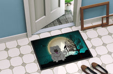 Load image into Gallery viewer, Halloween Scary Chow Chow Blue Doormat - 24x36 Decorative Floor Mat – Indoor/Outdoor Rug with Artistic Flair BB2329JMAT