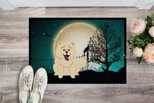 Load image into Gallery viewer, Halloween Scary Chow Chow White Doormat - 24x36 Decorative Floor Mat – Indoor/Outdoor Rug with Artistic Flair BB2330JMAT