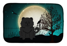 Load image into Gallery viewer, Halloween Scary Chow Chow Black Dish Drying Mat – Absorbent, Artistic Kitchen Essentials BB2333DDM