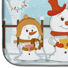 Load image into Gallery viewer, Merry Christmas Carolers Pug Cream Dish Drying Mat – Absorbent, Artistic Kitchen Essentials BB2335DDM