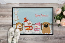 Load image into Gallery viewer, Merry Christmas Carolers Pug Brown Doormat - 24x36 Decorative Floor Mat – Indoor/Outdoor Rug with Artistic Flair BB2338JMAT