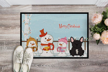 Load image into Gallery viewer, Merry Christmas Carolers French Bulldog Brindle Doormat - 24x36 Decorative Floor Mat – Indoor/Outdoor Rug with Artistic Flair BB2340JMAT