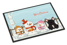 Load image into Gallery viewer, Merry Christmas Carolers French Bulldog Brindle Doormat - 24x36 Decorative Floor Mat – Indoor/Outdoor Rug with Artistic Flair BB2340JMAT