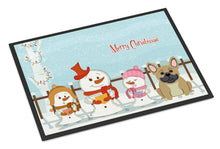 Load image into Gallery viewer, Merry Christmas Carolers French Bulldog Cream Doormat - 24x36 Decorative Floor Mat – Indoor/Outdoor Rug with Artistic Flair BB2341JMAT
