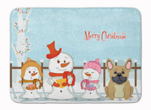 Load image into Gallery viewer, Merry Christmas Carolers French Bulldog Cream Machine Washable Memory Foam Mat BB2341RUG