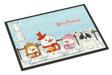Load image into Gallery viewer, Merry Christmas Carolers French Bulldog Piebald Doormat - 24x36 Decorative Floor Mat – Indoor/Outdoor Rug with Artistic Flair BB2342JMAT