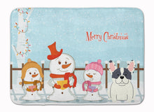 Load image into Gallery viewer, Merry Christmas Carolers French Bulldog Piebald Machine Washable Memory Foam Mat BB2342RUG