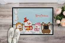 Load image into Gallery viewer, Merry Christmas Carolers French Bulldog Brown Doormat - 24x36 Decorative Floor Mat – Indoor/Outdoor Rug with Artistic Flair BB2344JMAT