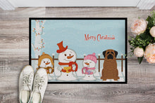 Load image into Gallery viewer, Merry Christmas Carolers Mastiff Brindle Doormat - 24x36 Decorative Floor Mat – Indoor/Outdoor Rug with Artistic Flair BB2346JMAT