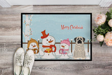 Load image into Gallery viewer, Merry Christmas Carolers Mastiff Brindle White Doormat - 24x36 Decorative Floor Mat – Indoor/Outdoor Rug with Artistic Flair BB2347JMAT