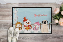Load image into Gallery viewer, Merry Christmas Carolers Mastiff White Doormat - 24x36 Decorative Floor Mat – Indoor/Outdoor Rug with Artistic Flair BB2348JMAT