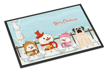 Load image into Gallery viewer, Merry Christmas Carolers Mastiff White Doormat - 24x36 Decorative Floor Mat – Indoor/Outdoor Rug with Artistic Flair BB2348JMAT