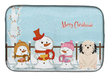 Load image into Gallery viewer, Merry Christmas Carolers Lowchen Dish Drying Mat – Absorbent, Artistic Kitchen Essentials BB2350DDM