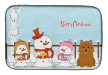 Load image into Gallery viewer, Merry Christmas Carolers Norwich Terrier Dish Drying Mat – Absorbent, Artistic Kitchen Essentials BB2351DDM