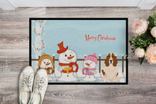 Load image into Gallery viewer, Merry Christmas Carolers Basset Hound Doormat - 24x36 Decorative Floor Mat – Indoor/Outdoor Rug with Artistic Flair BB2352JMAT