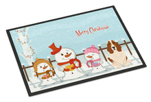 Load image into Gallery viewer, Merry Christmas Carolers Basset Hound Doormat - 24x36 Decorative Floor Mat – Indoor/Outdoor Rug with Artistic Flair BB2352JMAT