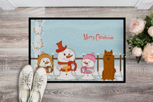 Load image into Gallery viewer, Merry Christmas Carolers Karelian Bear Dog Doormat - 24x36 Decorative Floor Mat – Indoor/Outdoor Rug with Artistic Flair BB2353JMAT