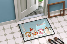 Load image into Gallery viewer, Merry Christmas Carolers Borzoi Doormat - 24x36 Decorative Floor Mat – Indoor/Outdoor Rug with Artistic Flair BB2354JMAT