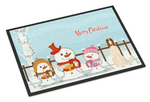 Load image into Gallery viewer, Merry Christmas Carolers Borzoi Doormat - 24x36 Decorative Floor Mat – Indoor/Outdoor Rug with Artistic Flair BB2354JMAT