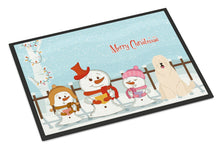 Load image into Gallery viewer, Merry Christmas Carolers South Russian Sheepdog Doormat - 24x36 Decorative Floor Mat – Indoor/Outdoor Rug with Artistic Flair BB2355JMAT