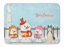 Load image into Gallery viewer, Merry Christmas Carolers West Siberian Laika Spitz Machine Washable Memory Foam Mat BB2356RUG