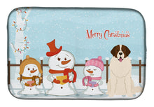 Load image into Gallery viewer, Merry Christmas Carolers Moscow Watchdog Dish Drying Mat – Absorbent, Artistic Kitchen Essentials BB2358DDM