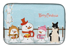 Load image into Gallery viewer, Merry Christmas Carolers Russo-European Laika Spitz Dish Drying Mat – Absorbent, Artistic Kitchen Essentials BB2360DDM