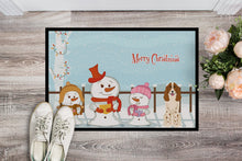 Load image into Gallery viewer, Merry Christmas Carolers Russian Spaniel Doormat - 24x36 Decorative Floor Mat – Indoor/Outdoor Rug with Artistic Flair BB2362JMAT