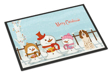 Load image into Gallery viewer, Merry Christmas Carolers Russian Spaniel Doormat - 24x36 Decorative Floor Mat – Indoor/Outdoor Rug with Artistic Flair BB2362JMAT