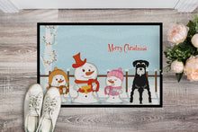 Load image into Gallery viewer, Merry Christmas Carolers Standard Schnauzer Salt and Pepper Doormat - 24x36 Decorative Floor Mat – Indoor/Outdoor Rug with Artistic Flair BB2364JMAT
