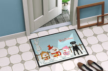 Load image into Gallery viewer, Merry Christmas Carolers Standard Schnauzer Salt and Pepper Doormat - 24x36 Decorative Floor Mat – Indoor/Outdoor Rug with Artistic Flair BB2364JMAT