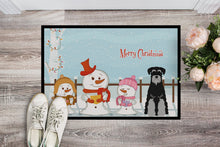 Load image into Gallery viewer, Merry Christmas Carolers Standard Schnauzer Black Grey Doormat - 24x36 Decorative Floor Mat – Indoor/Outdoor Rug with Artistic Flair BB2365JMAT