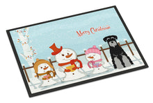Load image into Gallery viewer, Merry Christmas Carolers Standard Schnauzer Black Grey Doormat - 24x36 Decorative Floor Mat – Indoor/Outdoor Rug with Artistic Flair BB2365JMAT