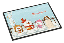 Load image into Gallery viewer, Merry Christmas Carolers Saint Bernard Doormat - 24x36 Decorative Floor Mat – Indoor/Outdoor Rug with Artistic Flair BB2366JMAT
