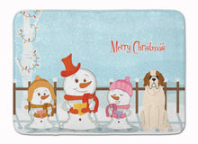 Load image into Gallery viewer, Merry Christmas Carolers Saint Bernard Machine Washable Memory Foam Mat BB2366RUG
