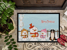 Load image into Gallery viewer, Merry Christmas Carolers Bernese Mountain Dog Doormat - 24x36 Decorative Floor Mat – Indoor/Outdoor Rug with Artistic Flair BB2367JMAT