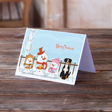 Load image into Gallery viewer, Merry Christmas Carolers Entlebucher Greeting Cards -  Blank Note Cards – 8-Pack of Artist-Designed Cards with Envelopes