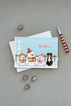 Load image into Gallery viewer, Merry Christmas Carolers Entlebucher Greeting Cards -  Blank Note Cards – 8-Pack of Artist-Designed Cards with Envelopes