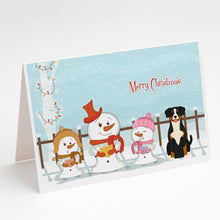 Load image into Gallery viewer, Merry Christmas Carolers Entlebucher Greeting Cards -  Blank Note Cards – 8-Pack of Artist-Designed Cards with Envelopes