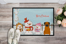 Load image into Gallery viewer, Merry Christmas Carolers Border Terrier Doormat - 24x36 Decorative Floor Mat – Indoor/Outdoor Rug with Artistic Flair BB2370JMAT