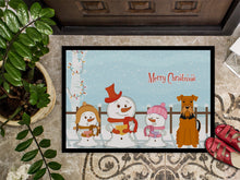 Load image into Gallery viewer, Merry Christmas Carolers Airedale Doormat - 24x36 Decorative Floor Mat – Indoor/Outdoor Rug with Artistic Flair BB2372JMAT