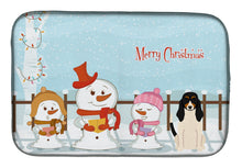 Load image into Gallery viewer, Merry Christmas Carolers Swiss Hound Dish Drying Mat – Absorbent, Artistic Kitchen Essentials BB2375DDM