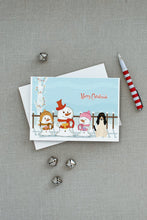 Load image into Gallery viewer, Merry Christmas Carolers Swiss Hound Greeting Cards -  Blank Note Cards – 8-Pack of Artist-Designed Cards with Envelopes